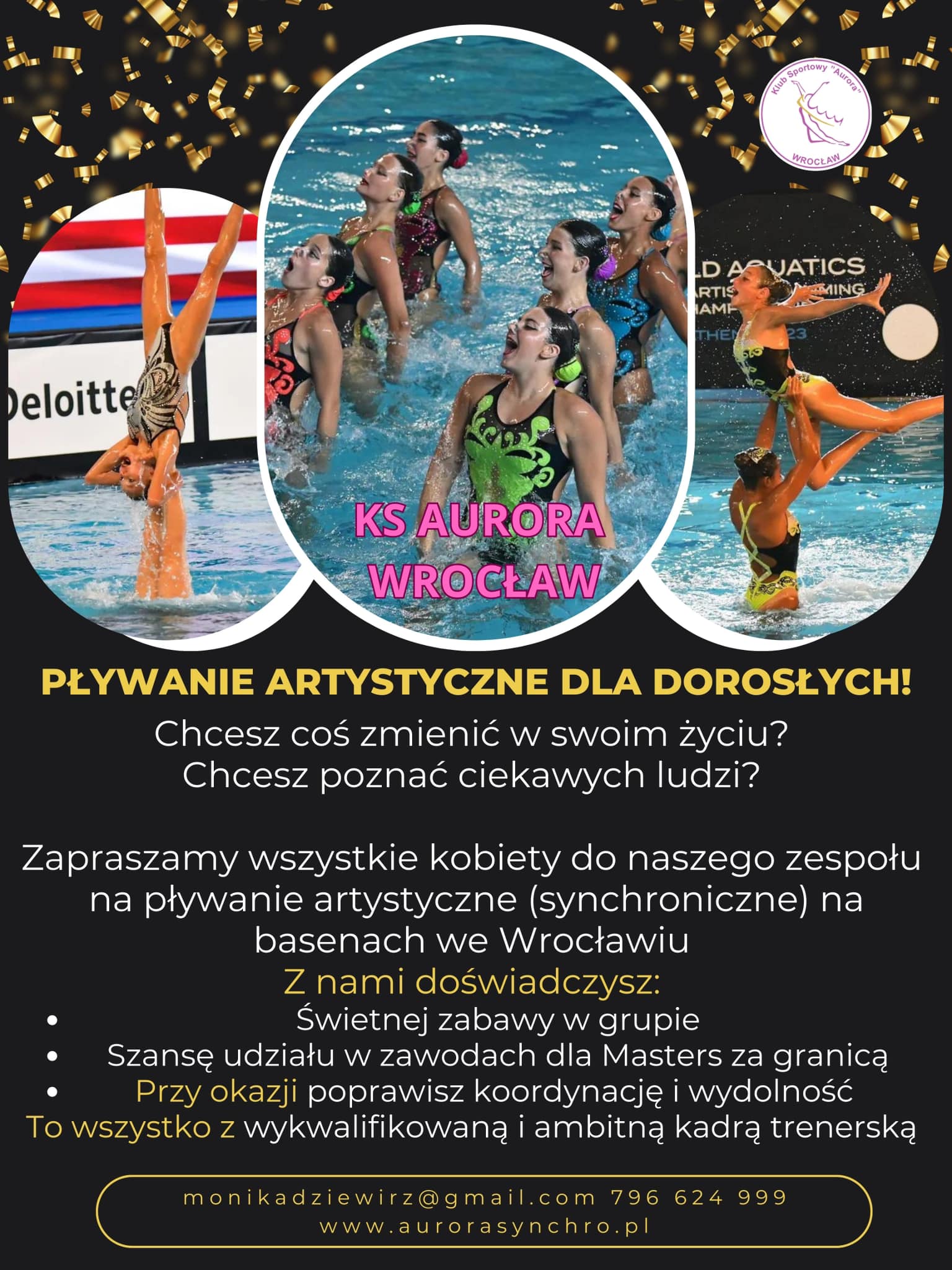 Nowość! Pływanie artystyczne dla dorosłych!