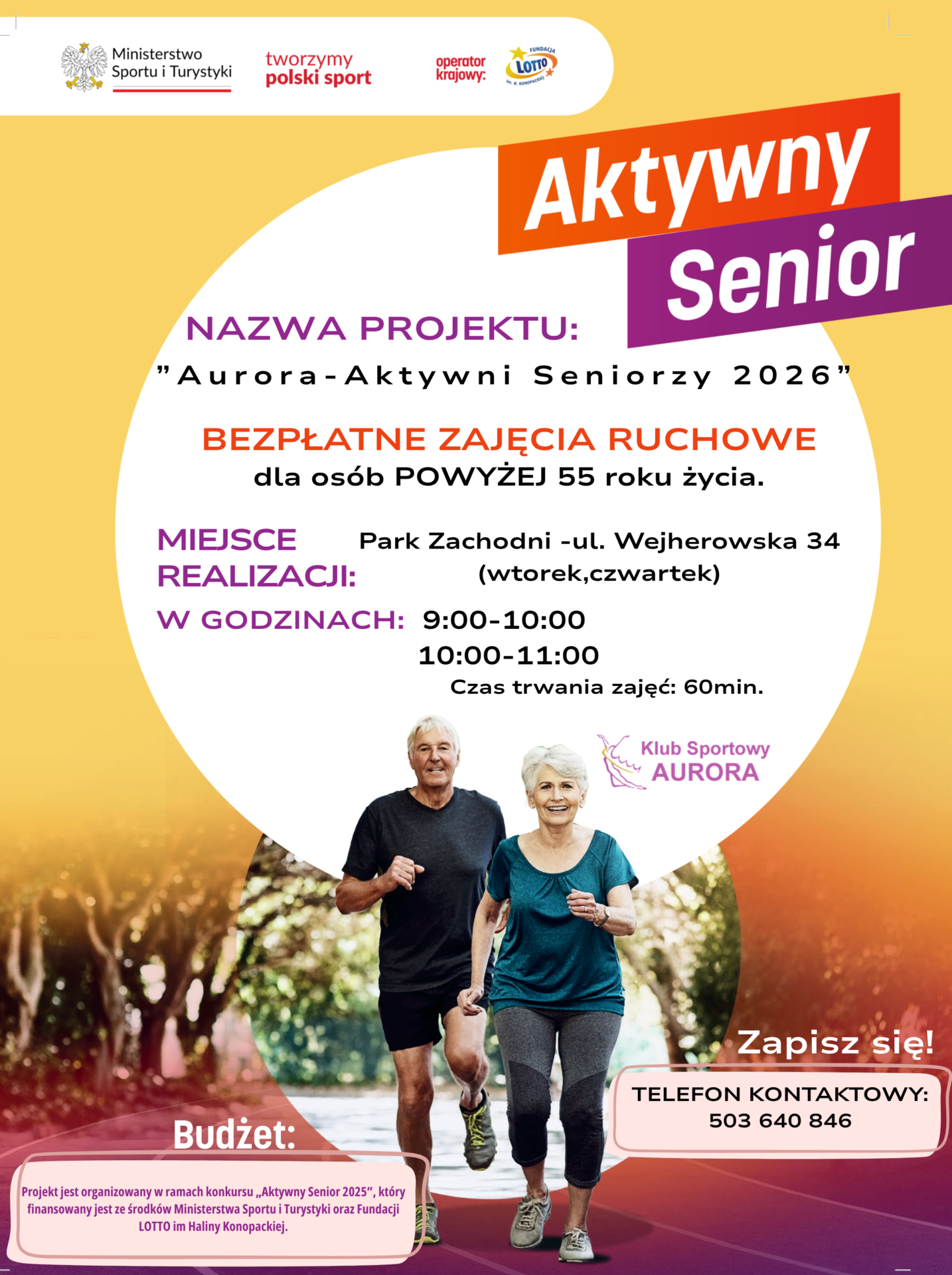 Rusza nowa edycja projektu „Aurora – Aktywni Seniorzy 2026”