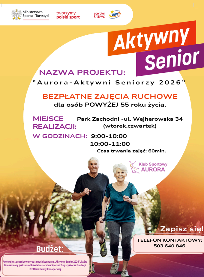 Rusza nowa edycja projektu „Aurora – Aktywni Seniorzy 2026”