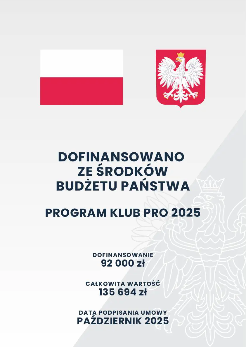 Nasz klub beneficjentem Programu Klub Pro 2025
